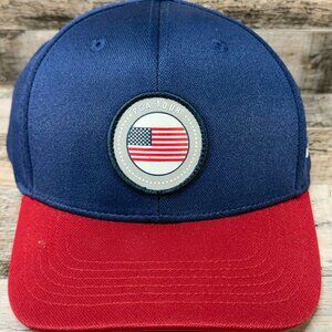 New PGA Tour Pro Series Golf Hat Adjustable Blue Red Americana USA